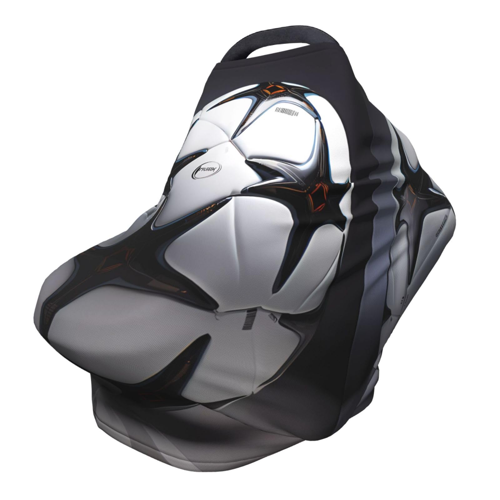 Black and White Football Versatile full-print Stroller Chair Cover/Nursing Cover