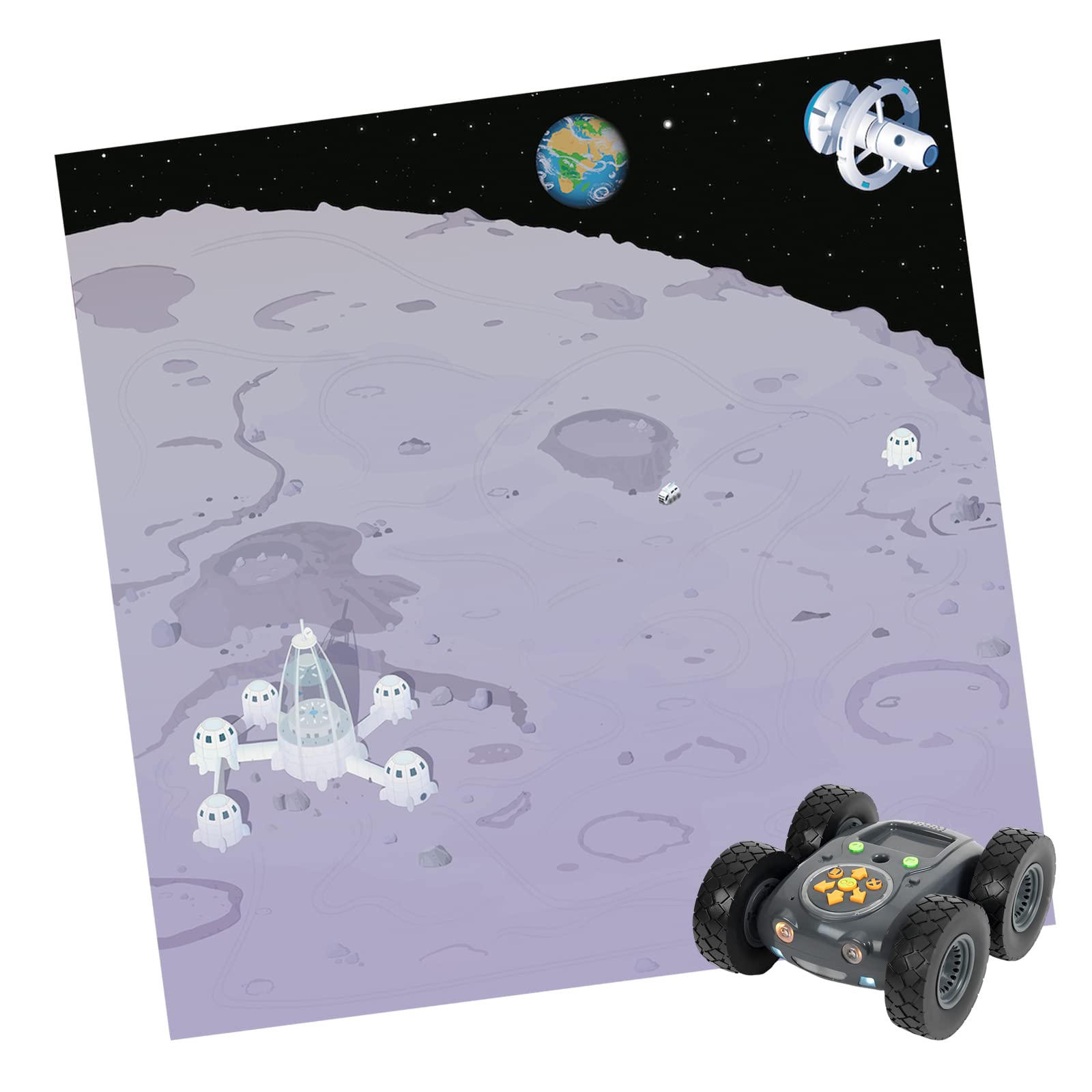 Lunar Mat for Rugged Robot Coding Course Robots Activity Mats, Educational Teaching