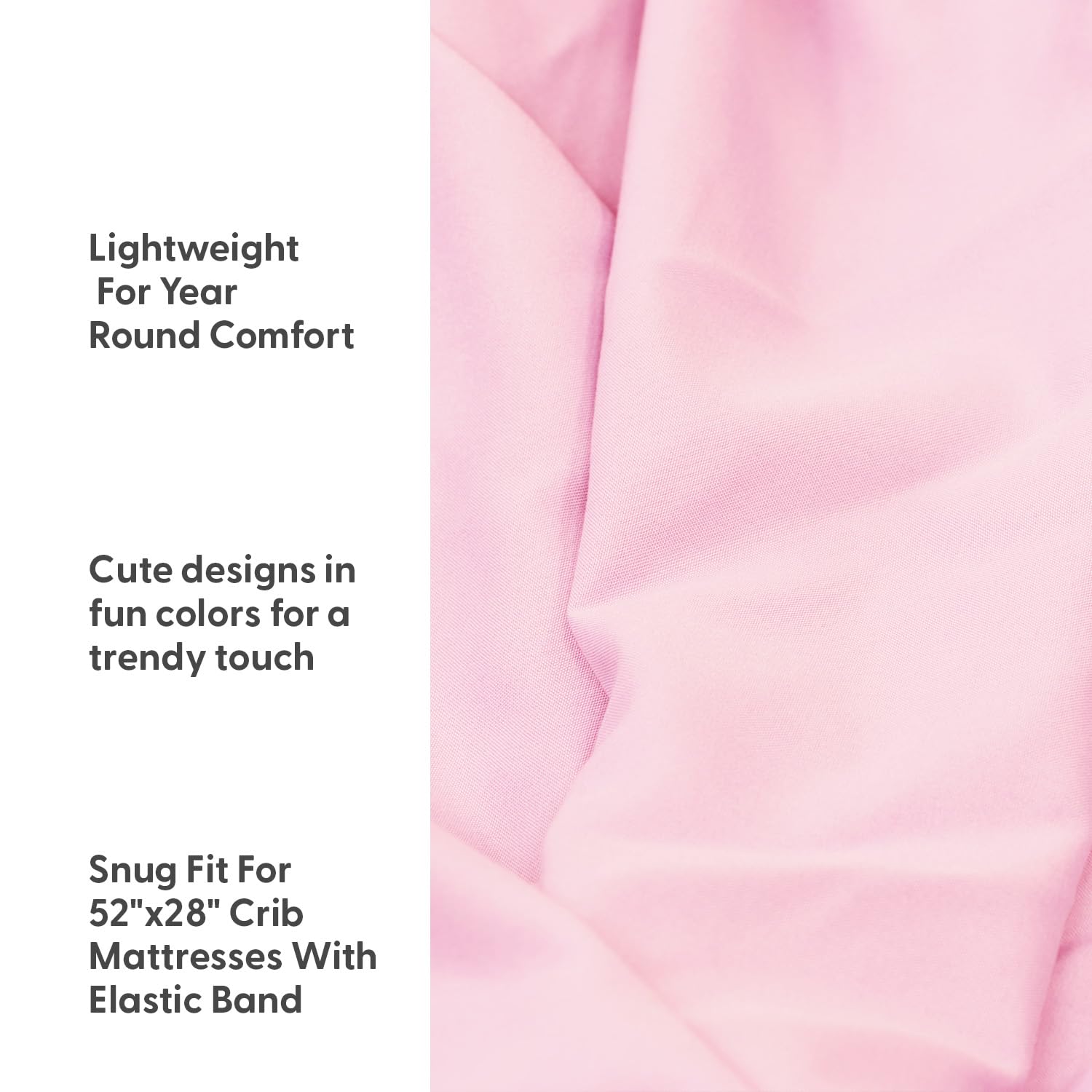 Butterfly Fitted Crib Sheets for Baby Girls - 4 Pack Pink Nursery Bedding