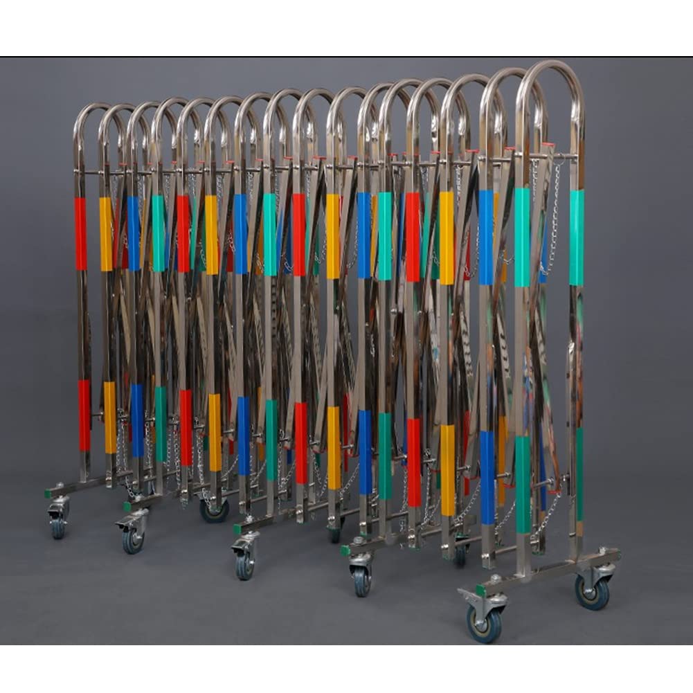 Expandable Stainless Steel Safety Barrier Gate with Casters Easily Assembled