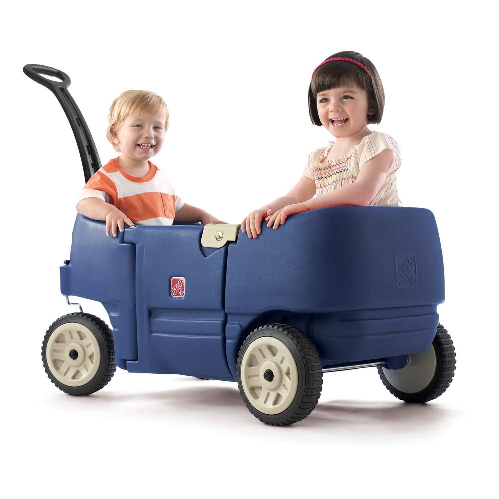 Wagon for Two Plus, Kids Ride On Toy, Stroller Substitute, Includes Seat Belts