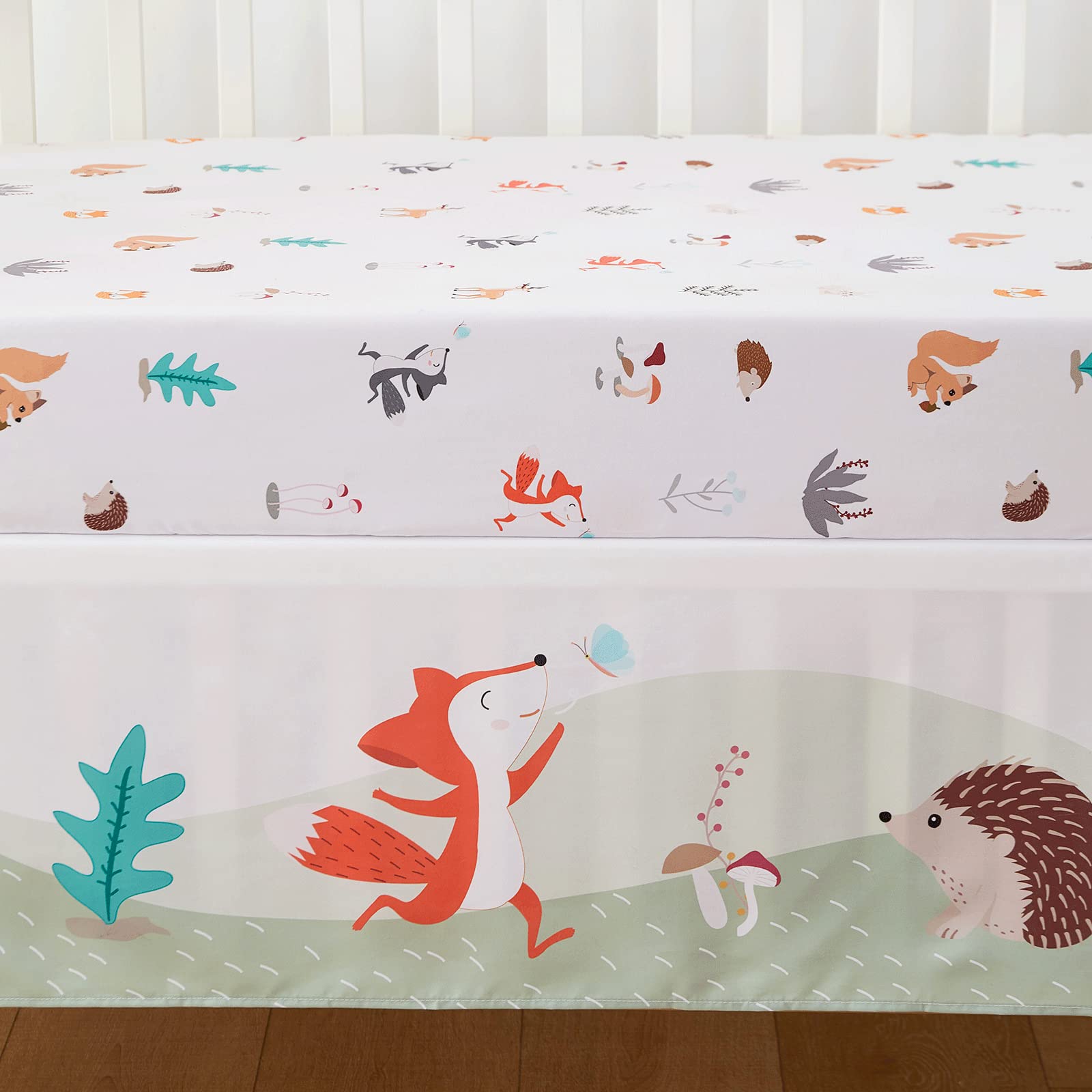 3-Piece Crib Bedding Set for Boys Girls, Soft Baby Bedding Set Including Blanket
