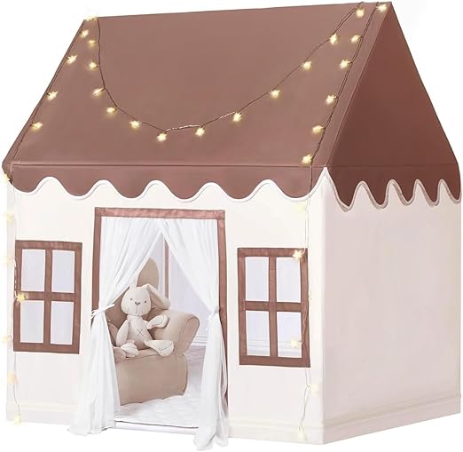 Play Tent for Kids with Star Lights & Banners, Kids Tent Indoor