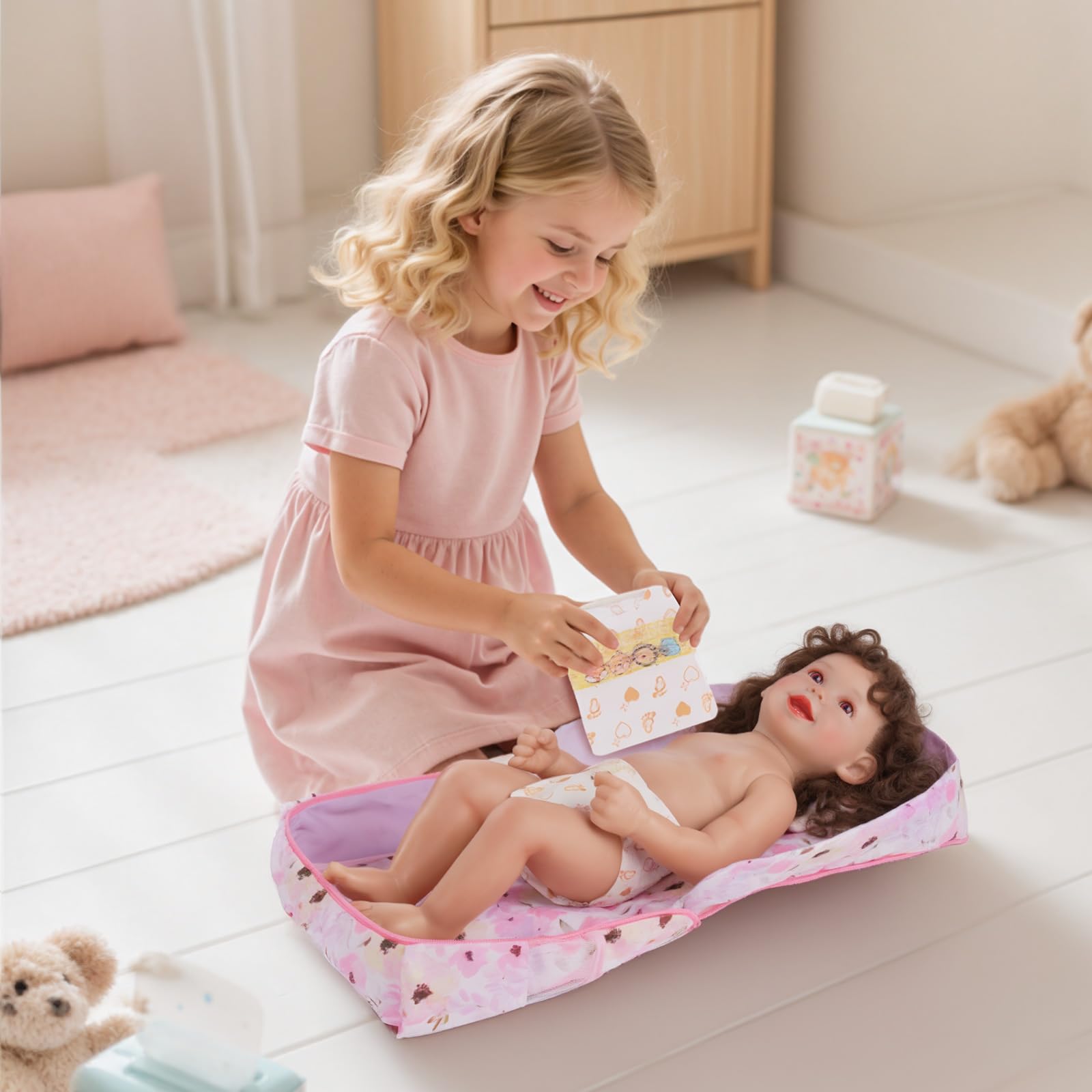 10 Pcs Baby Doll Diaper Bag Set, Reborn Baby Doll Accessories Set