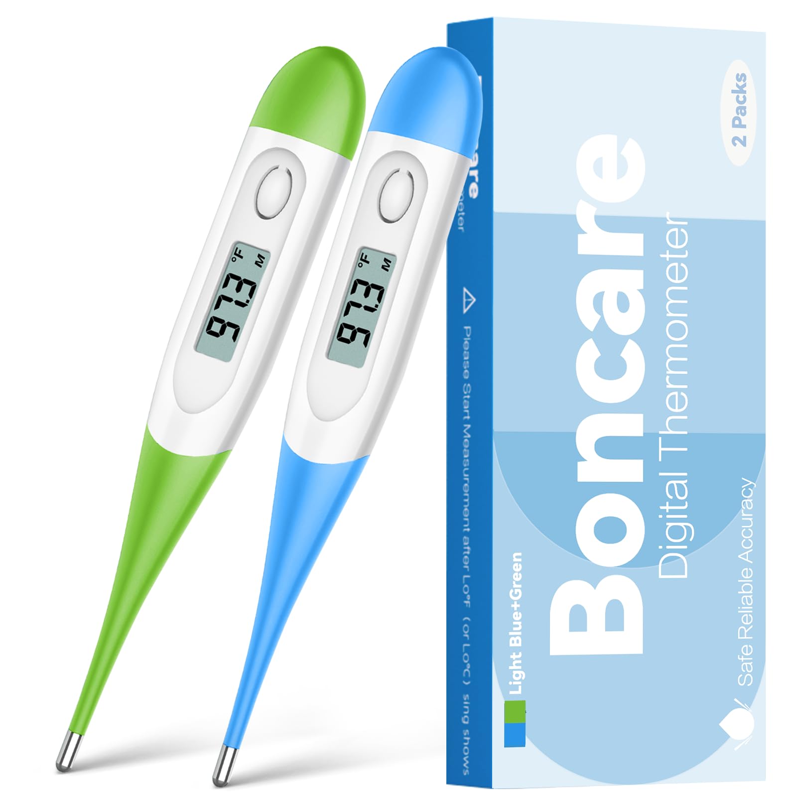 Thermometer for Baby, 2 Packs, Rectal Digital Thermometer with 10 Seconds