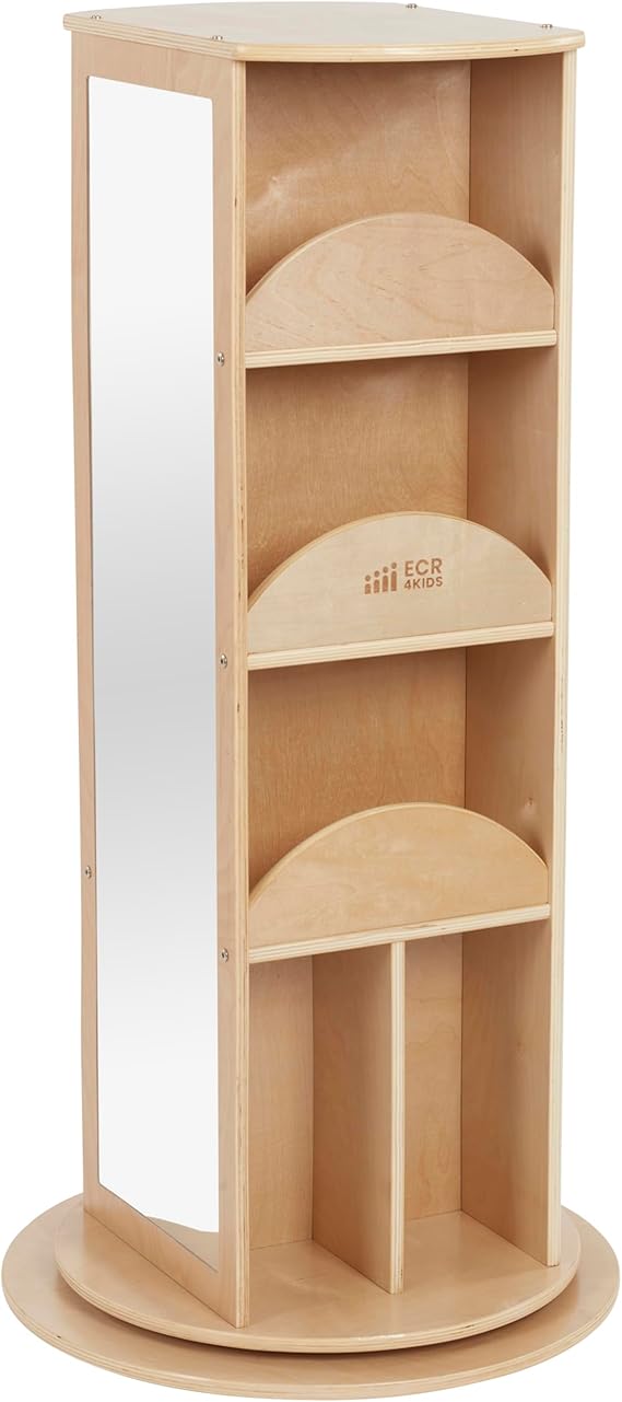 Rotating Dress-Up Carousel, Costume Organizer, Natural