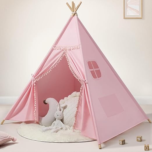 Teepee Tent for Kids Tipi Tent Indoor - 100% Cotton Kid