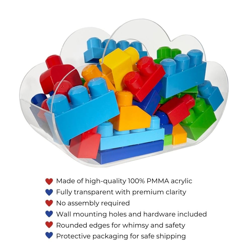 Clear Acrylic Cloud Wall Display Pocket for Nursery
