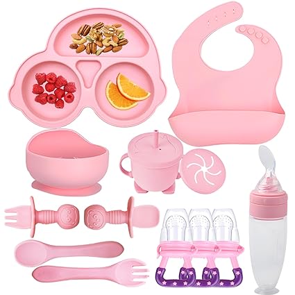 Baby Feeding Set,Miicasa Baby Led Weaning Supplies Kit With