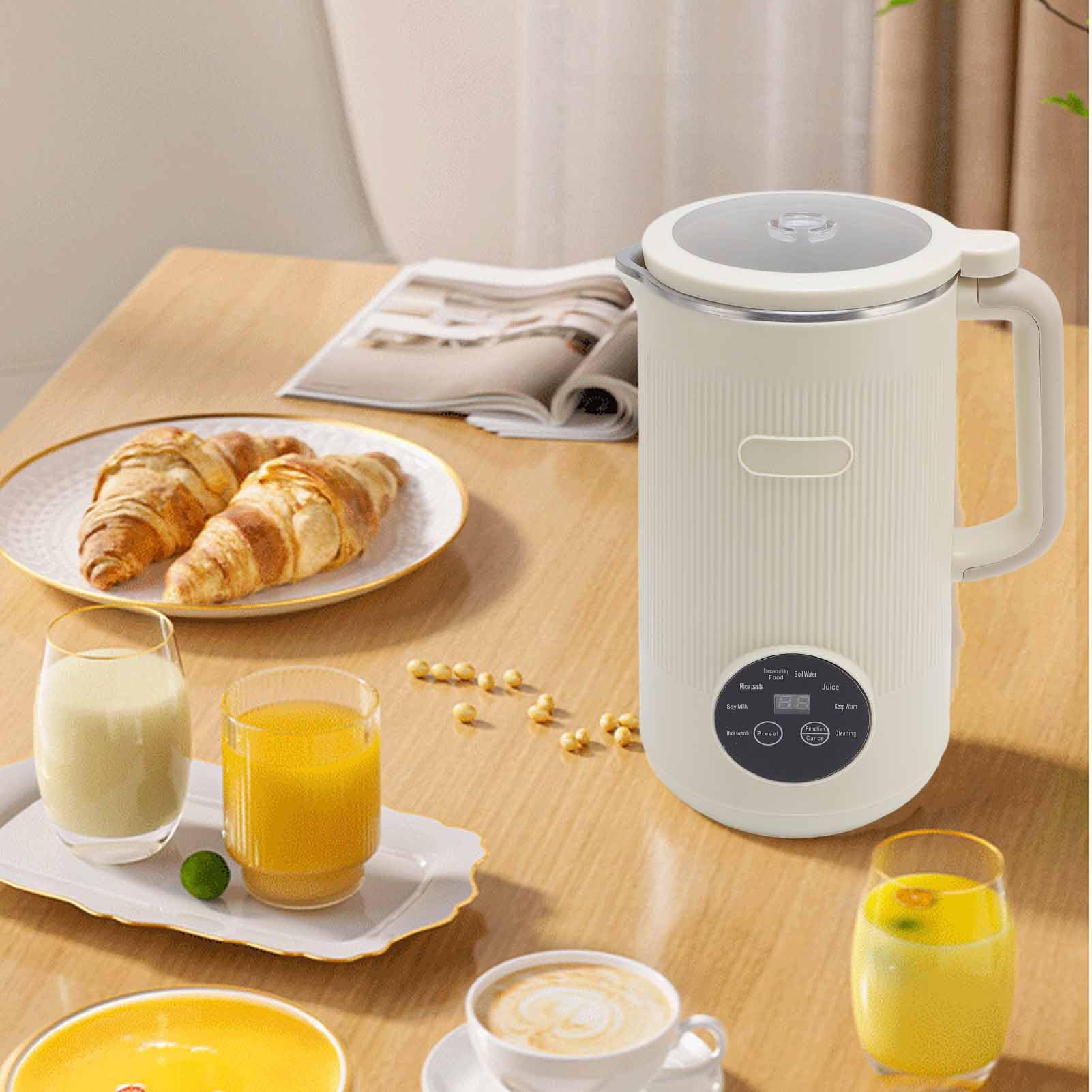 Nut Milk Maker, 1200ml Stainless Steel Soy Milk Maker with Timer & Auto Cleaning