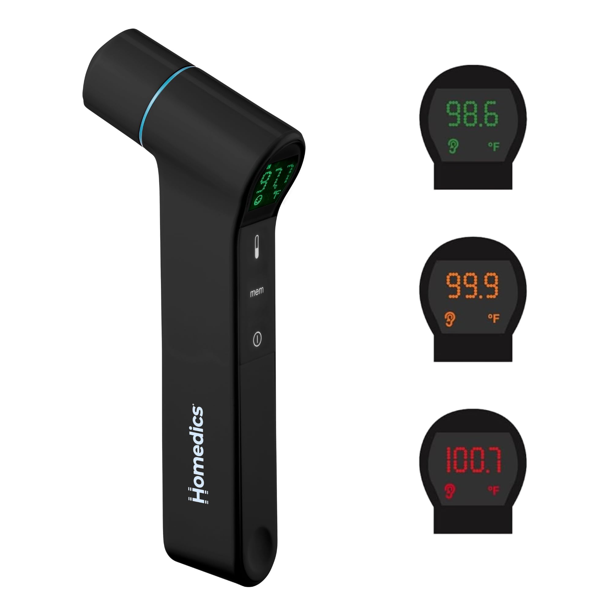 Dual-Use Ear and Forehead Thermometer, in-Ear and No-Touch Infrared Technology
