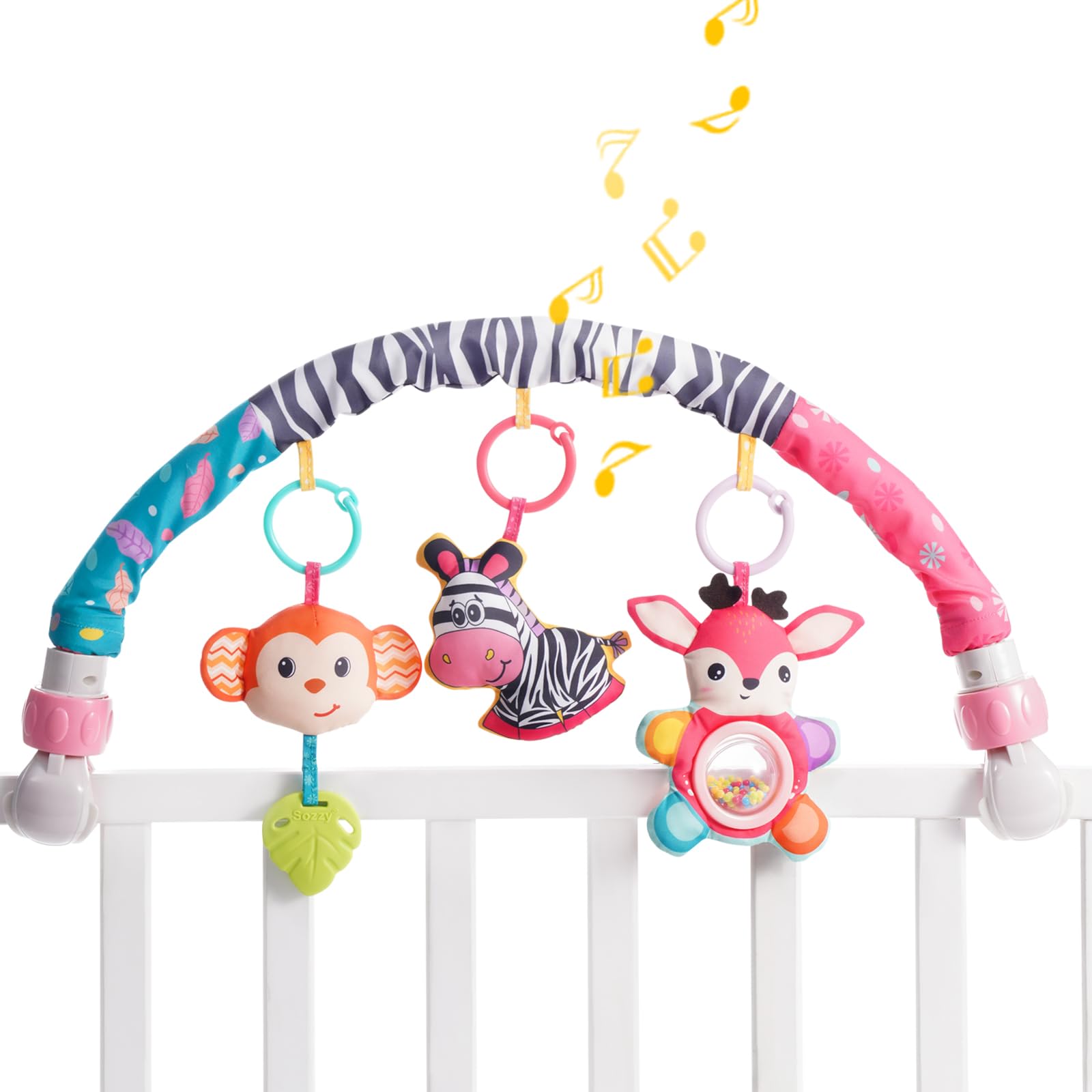 Baby Stroller Arch Toy - Car Seat Toys for Babies 0-6 Months,Activity Arch Toy
