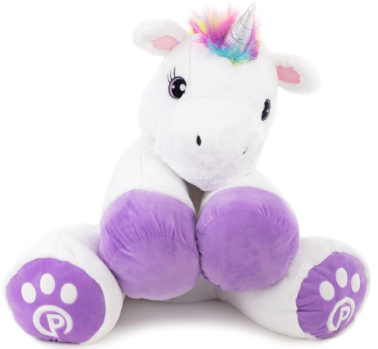 Plushible Poppy The Unicorn Stuffed Animal, 44" Plush Unicorn Toy for Girls & Boys