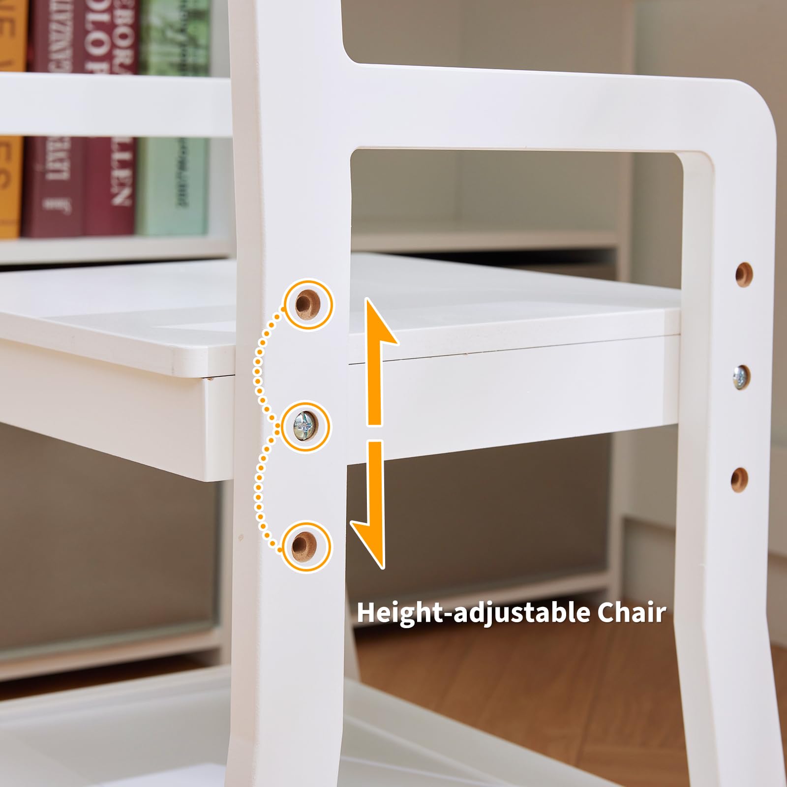 Kids Desk and Chair Set with Storage Drawers