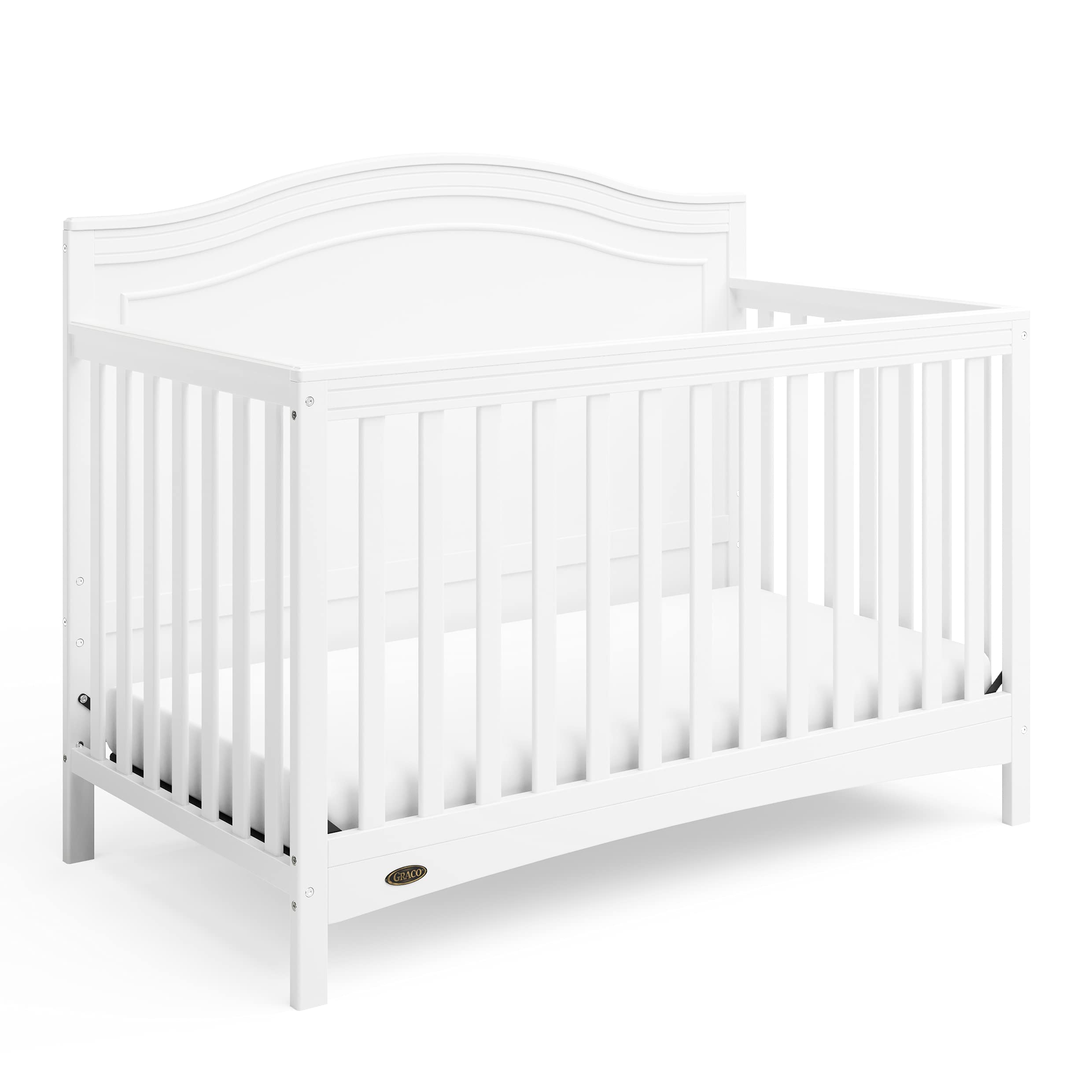 Paris 4-in-1 Convertible Crib (White) – GREENGUARD Gold Certified