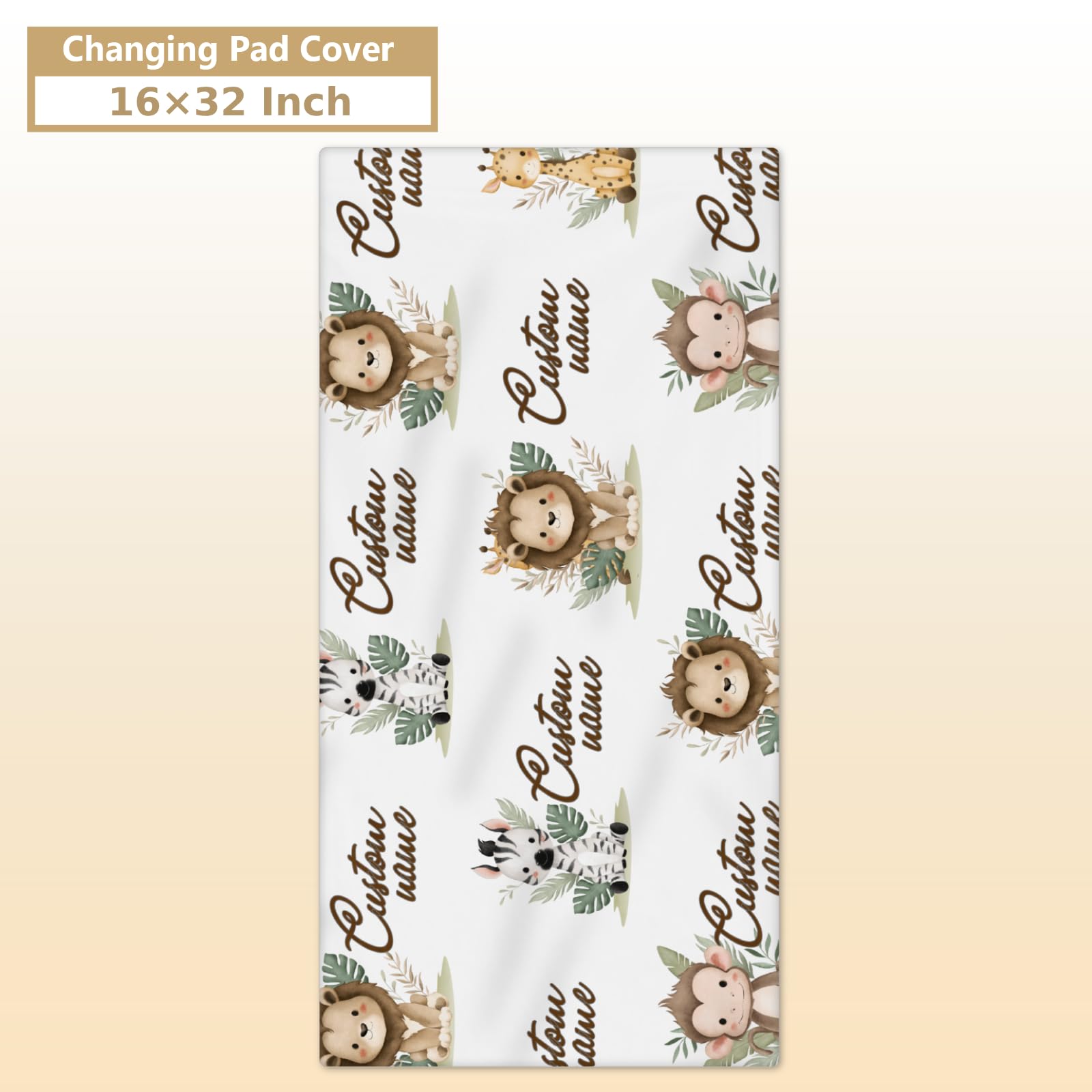 5-Piece Personalized Baby Crib Bedding Set - Animal Safari