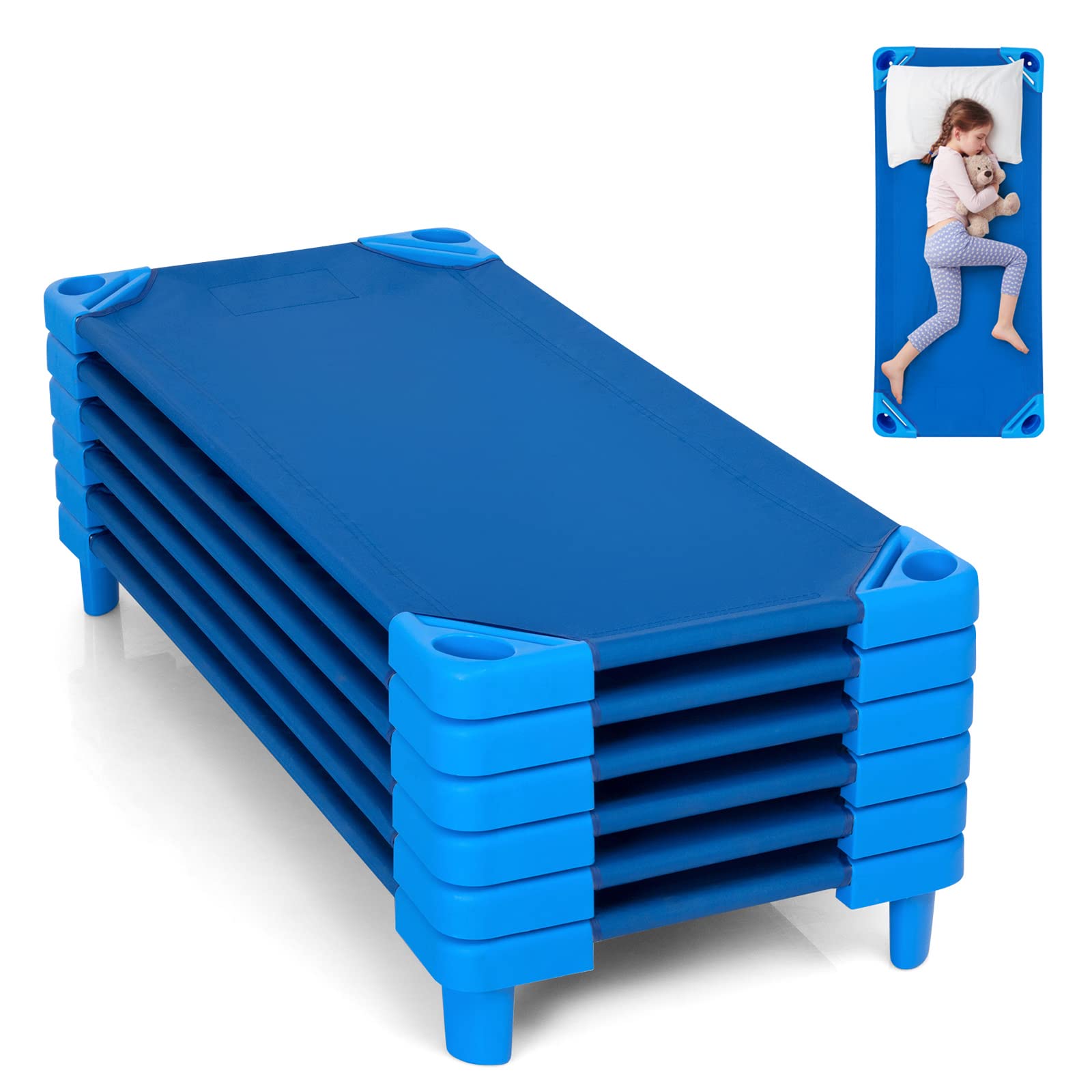 Sleeping Daycare Cots for Kids, Portable Toddler Nap Cots