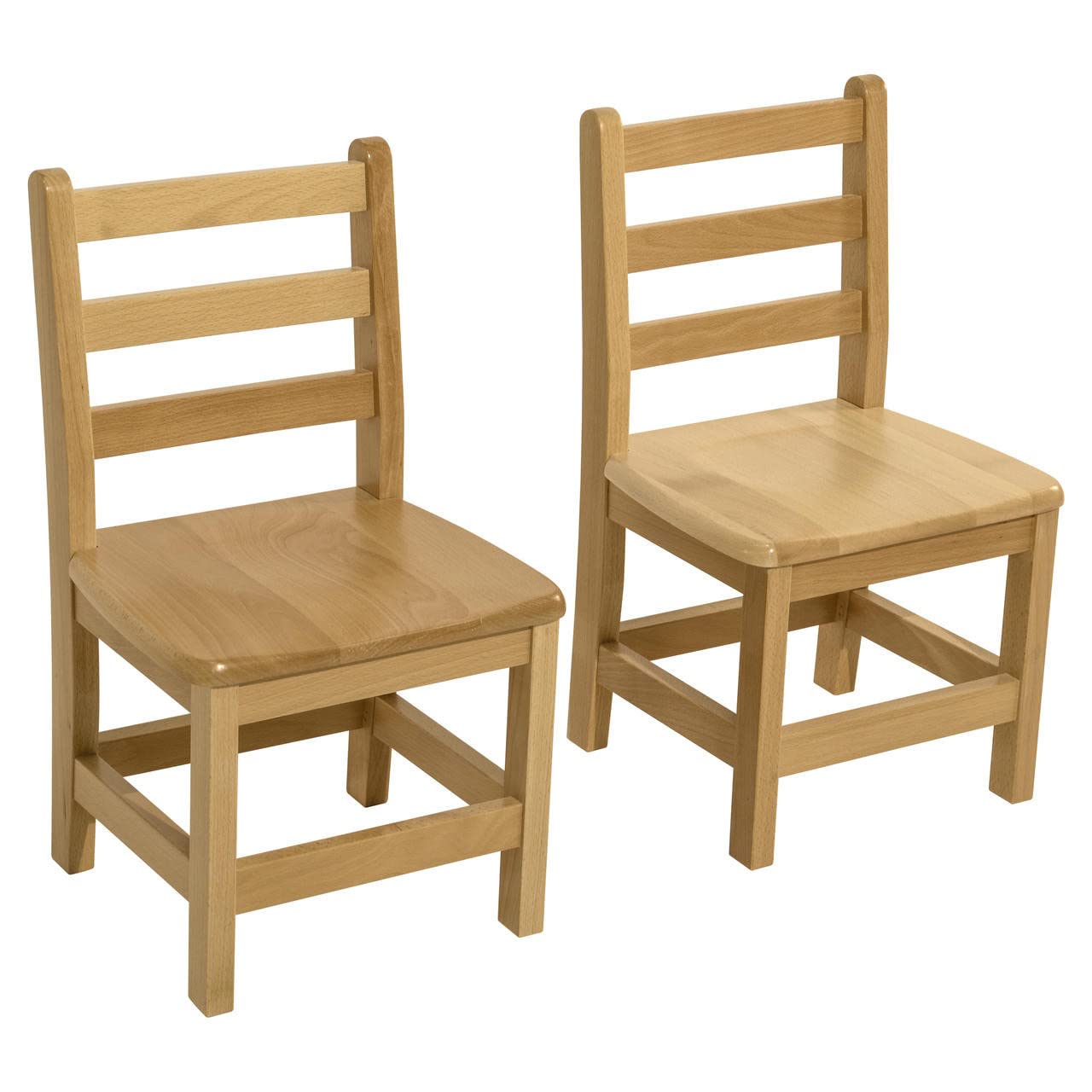Wooden Chair Set, Fully Assembled Youth Ladderback Wood Chairs