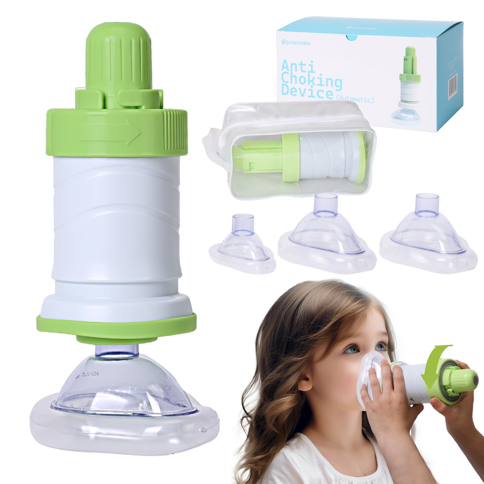 FSA HSA Automatic Choking Rescue Device for Kids and Adults with 3 Masks