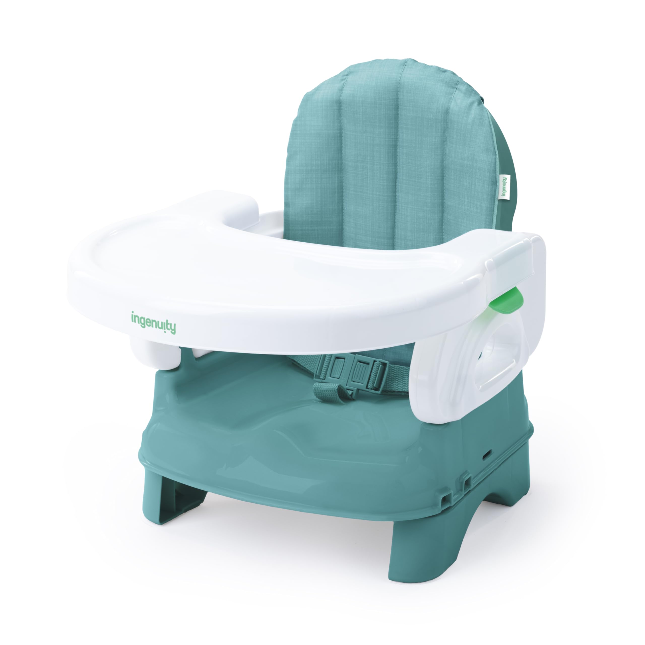 Folding Booster Seat with Adjustable Height and Cushioned Comfort