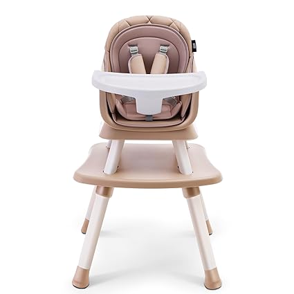 6 in 1 Baby High Chair, Convertible Infant Feeding Chair for Babies & Toddlers Table