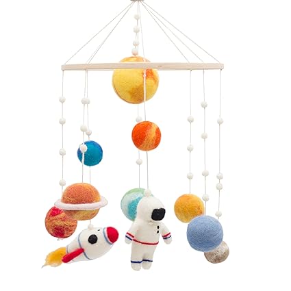 Space Nursery Mobile Solar System Crib Decor