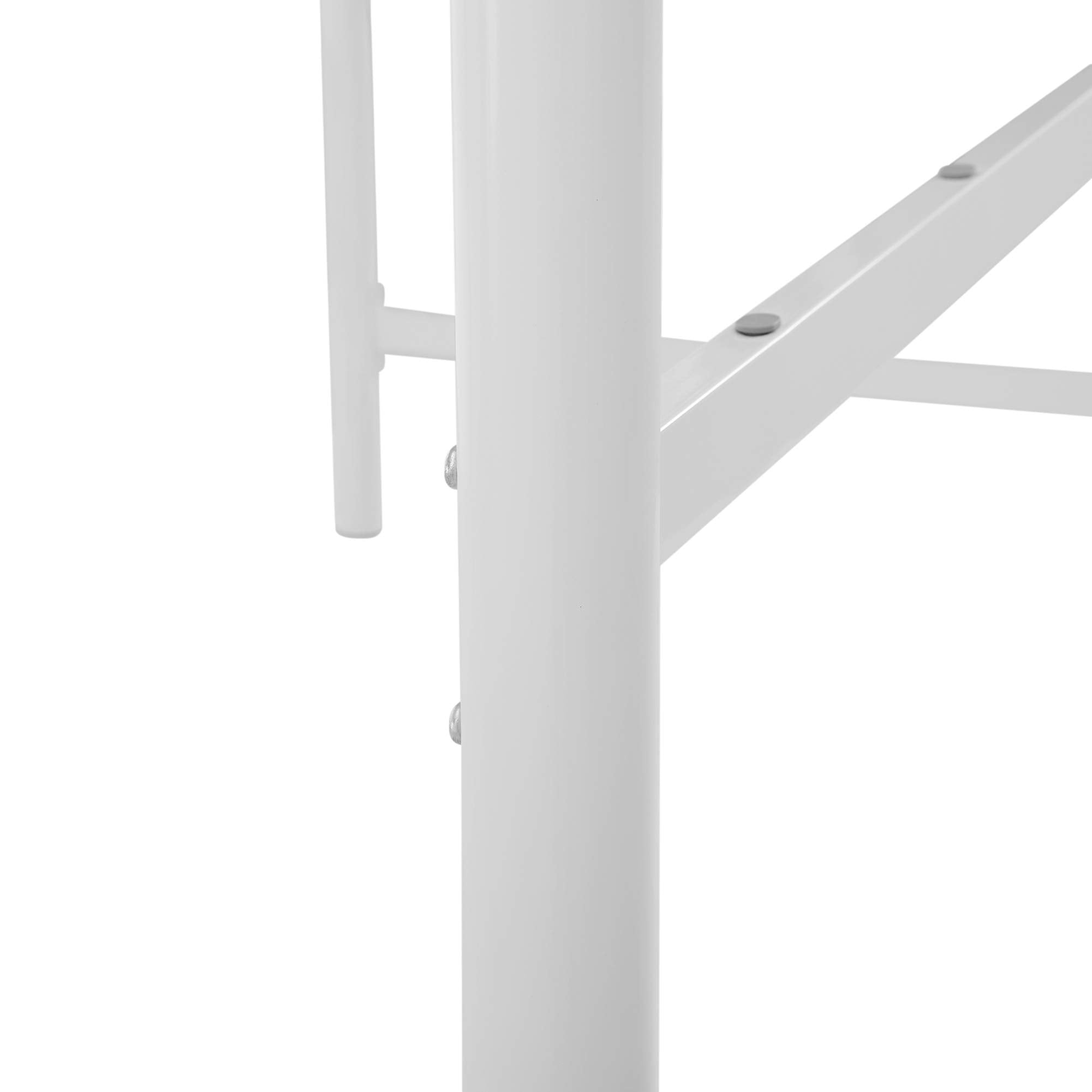 Metal Twin Loft Bunk Bed with Ladder and Guardrails