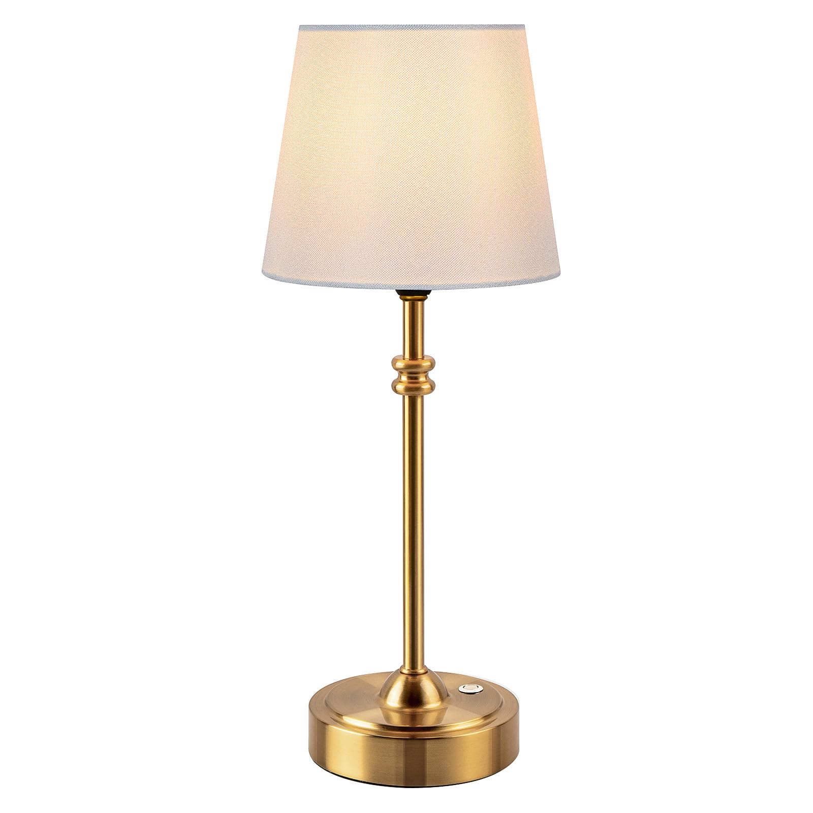 Rechargeable Cordless Table Lamp with Fabric Shade
