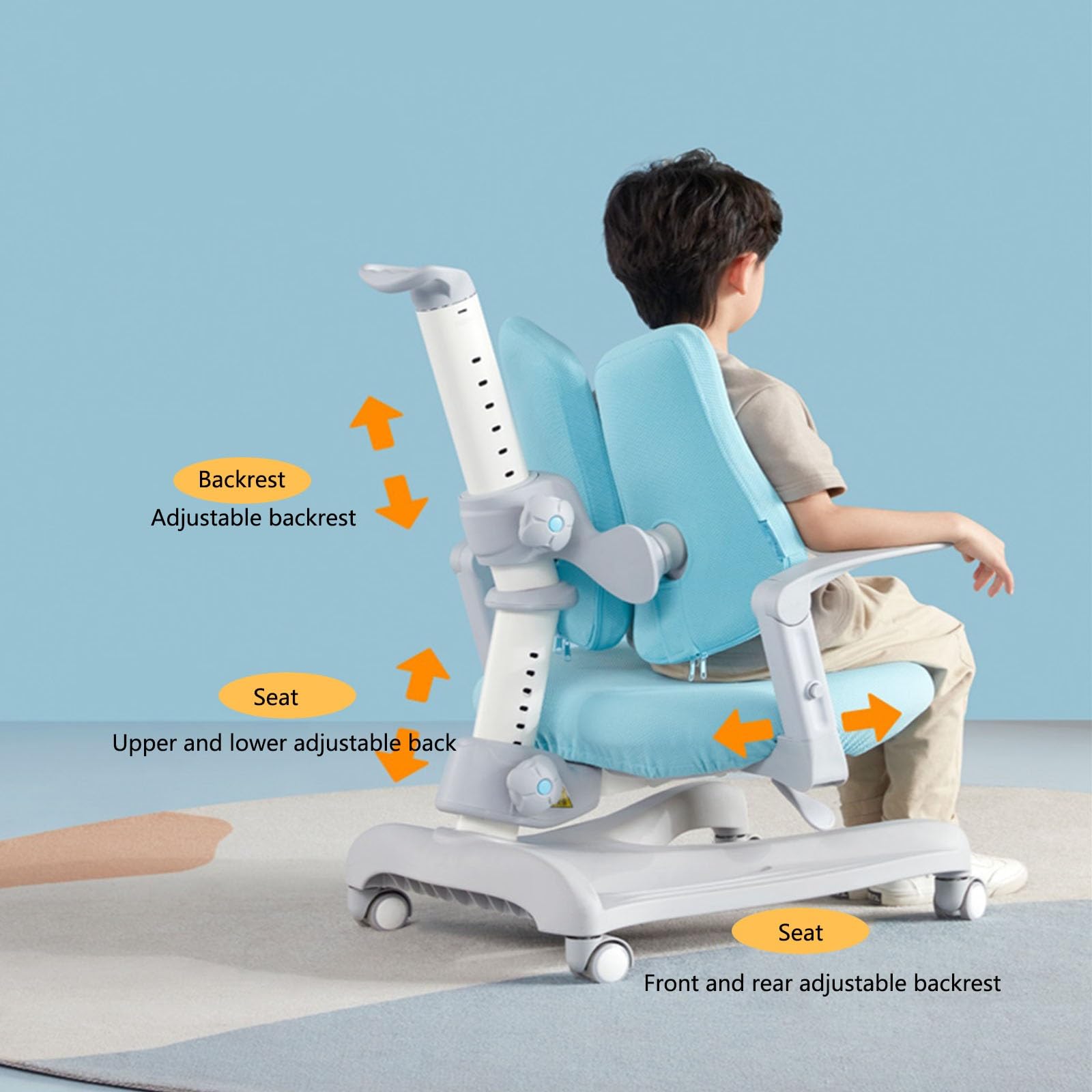 Height Adjustable Ergonomic Desk Chair for Kids