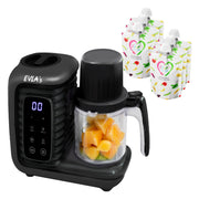 Double Baby Food Maker with 2 Steaming Baskets, Steamer, Blender, Grinder