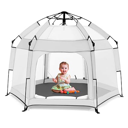 Baby Playpen with Canopy, Portable Baby Beach Tent