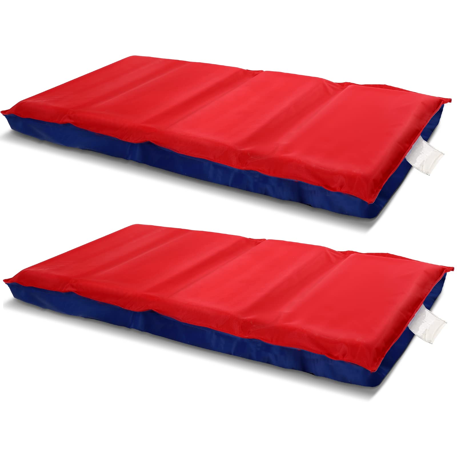 Pcs Red Blue Sleeping Mat 2" Thick Nap Mat 4 Section Nap Bed