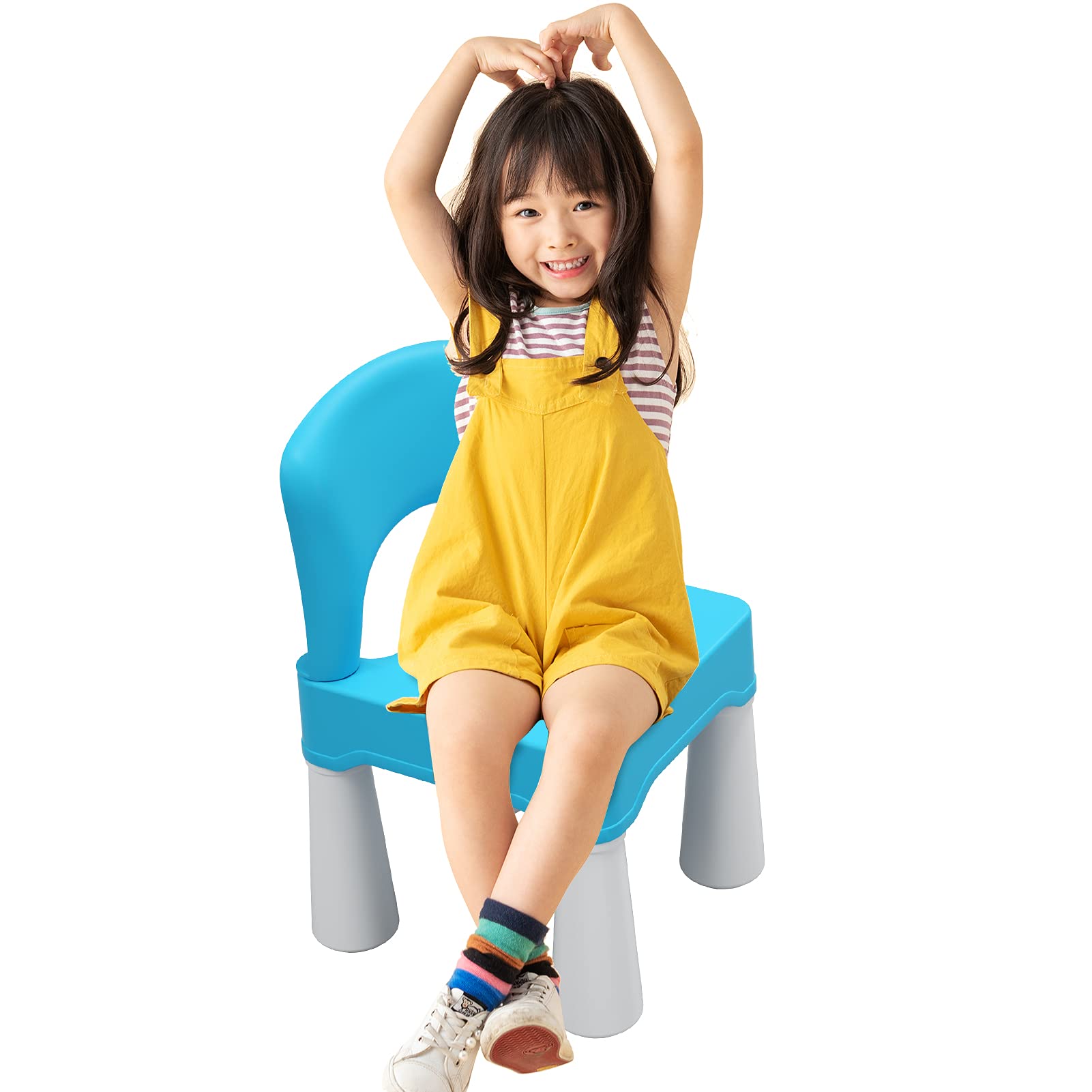 Plastic Toddler Chair, Durable and Lightweight Kids Chair, 9.3" Height