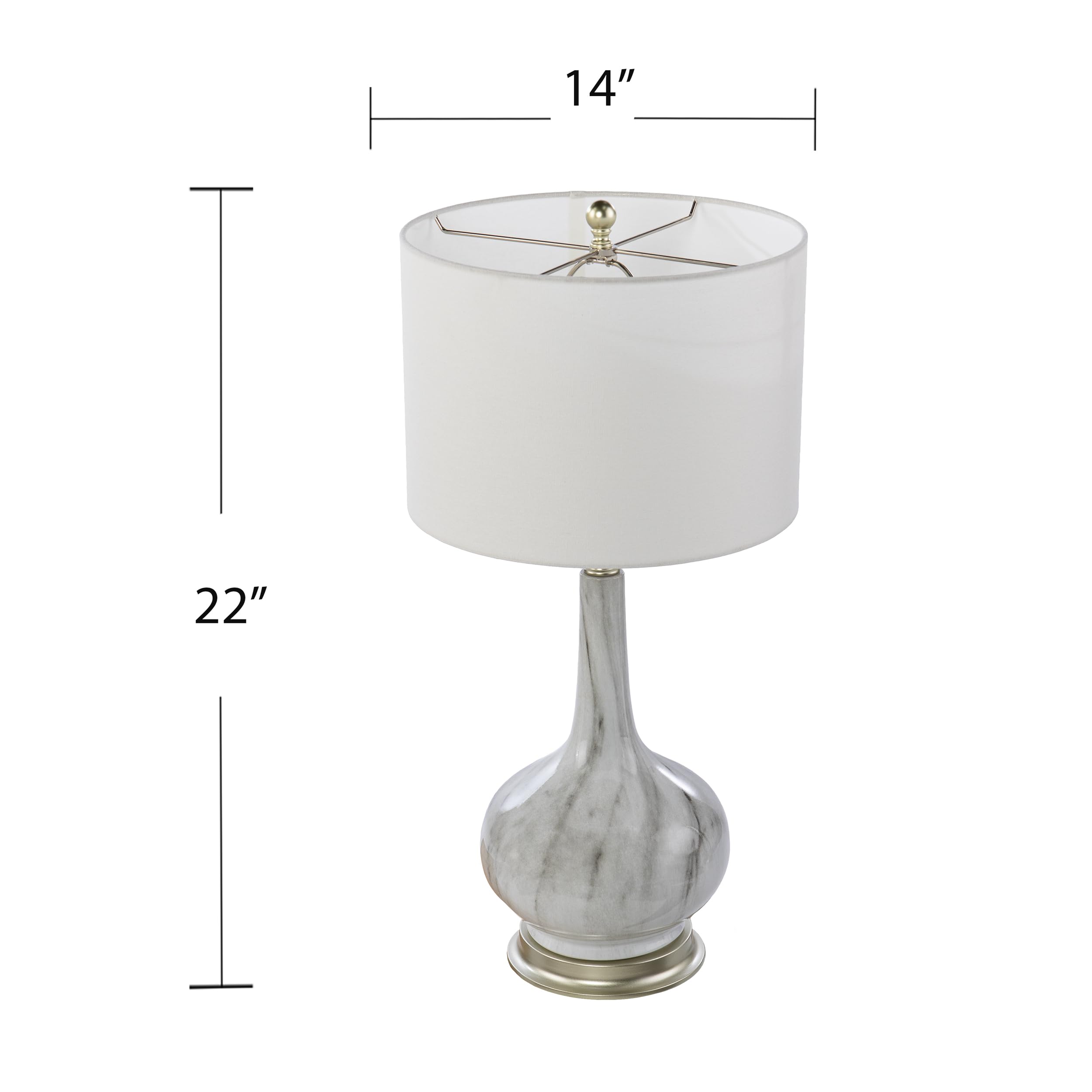 White LED Desk Lamp with Shade