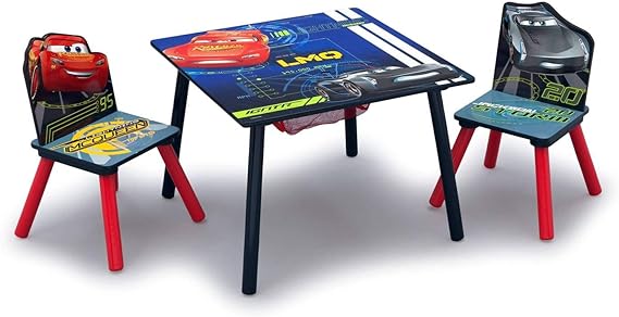 Marvel Spider Man Kids Table Set with Storage (2 Chairs Included) Greenguard Gold