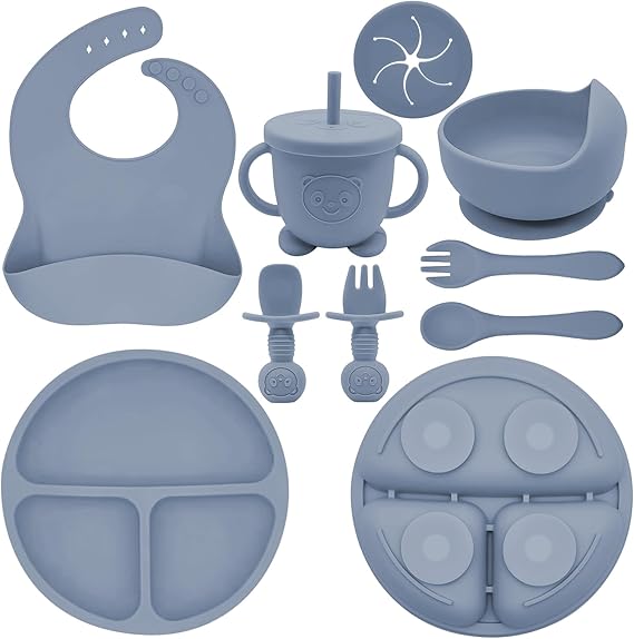 Silicone Baby Feeding Set | Baby Led Weaning Supplies Includes Suction