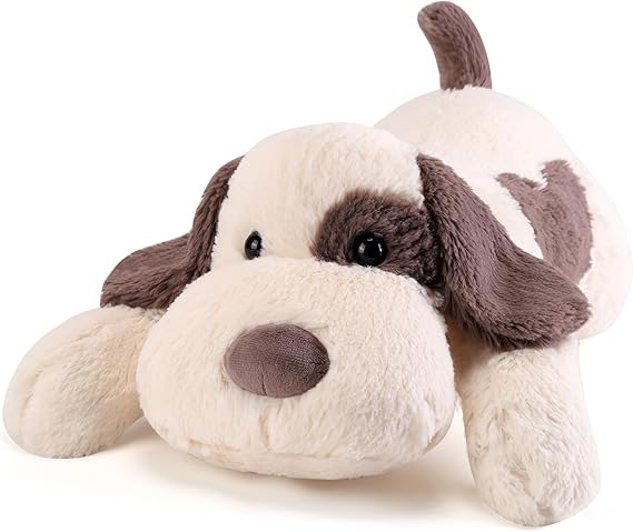 Grey & White Dog Weighted Stuffed Animals - 22 Inch 4.5 Pounds Weighted