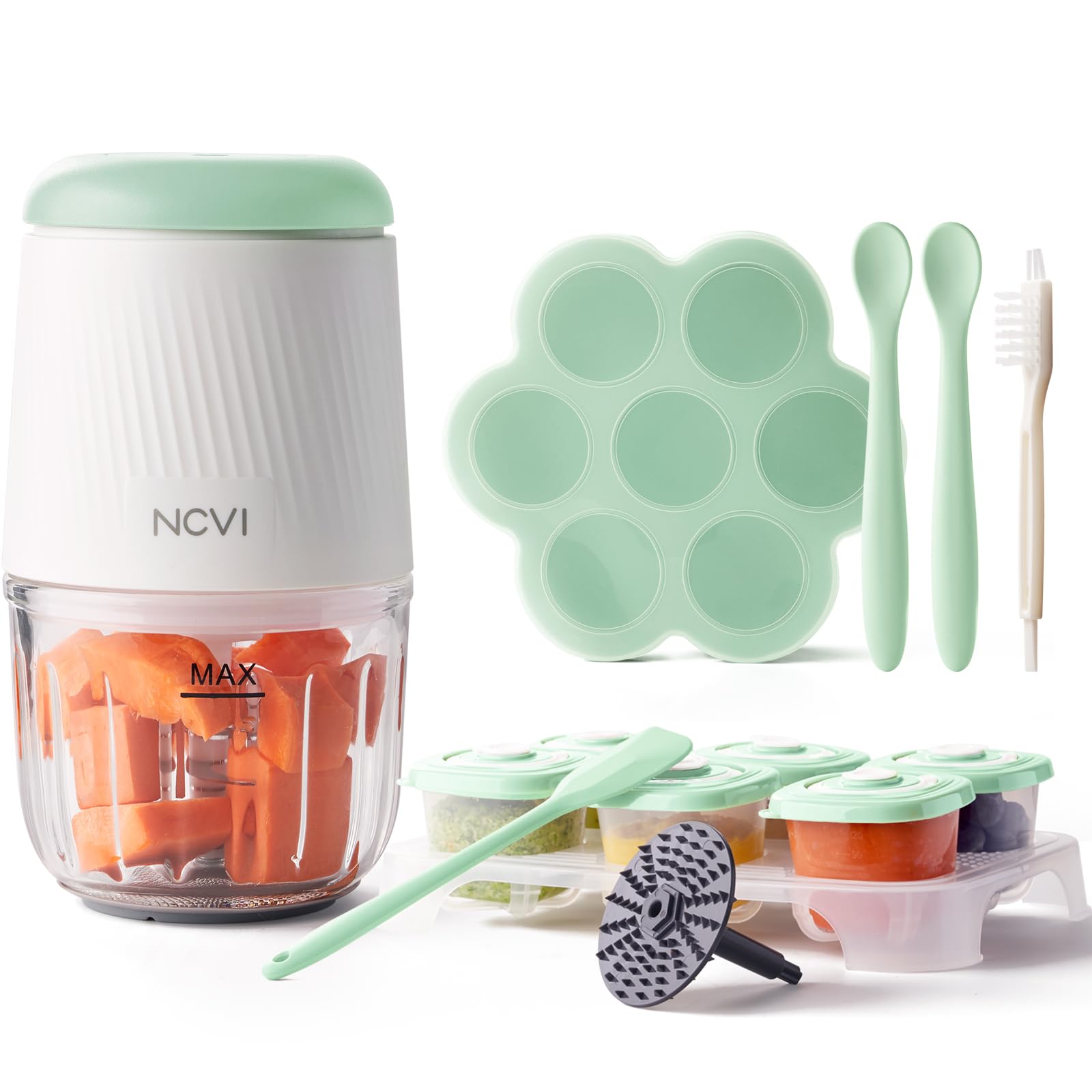 Puree Baby Food Processor Glass Set, Mini Infant Food Maker Blender