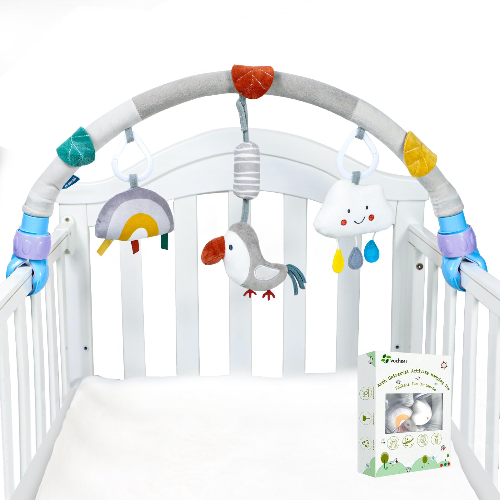 Travel Arch Stroller Toys, Car Seat Toys for Babies 0-6 Months Infant Crib Accessory
