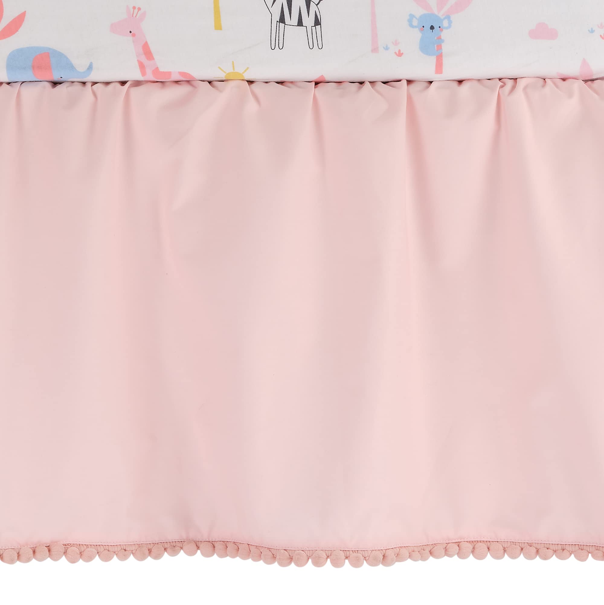 5-Piece Crib Bedding Set - Pastel Safari Animals