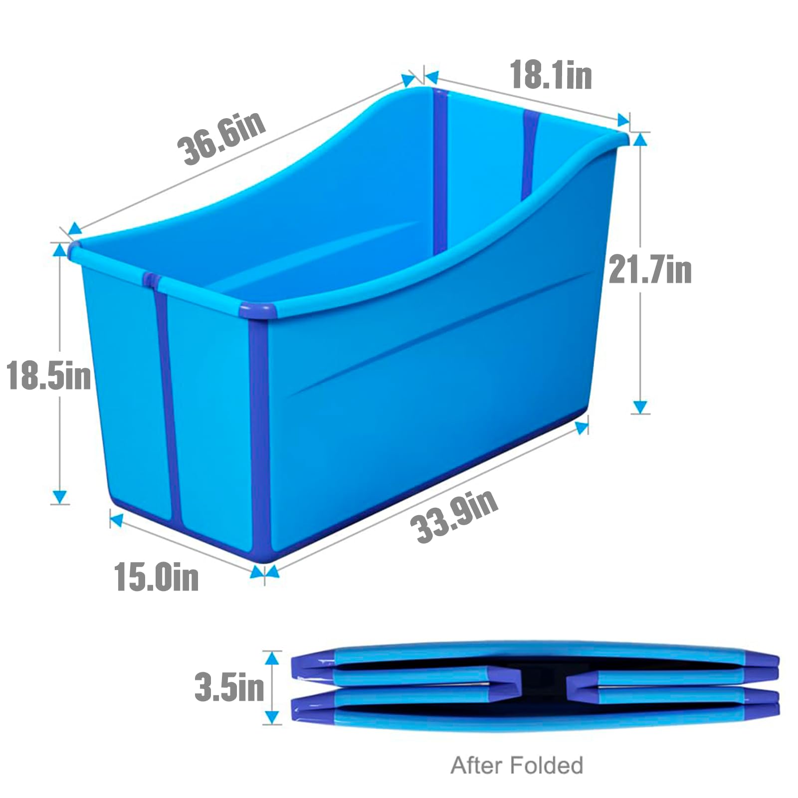 Large Foldable Baby Bathtub for Toddlers