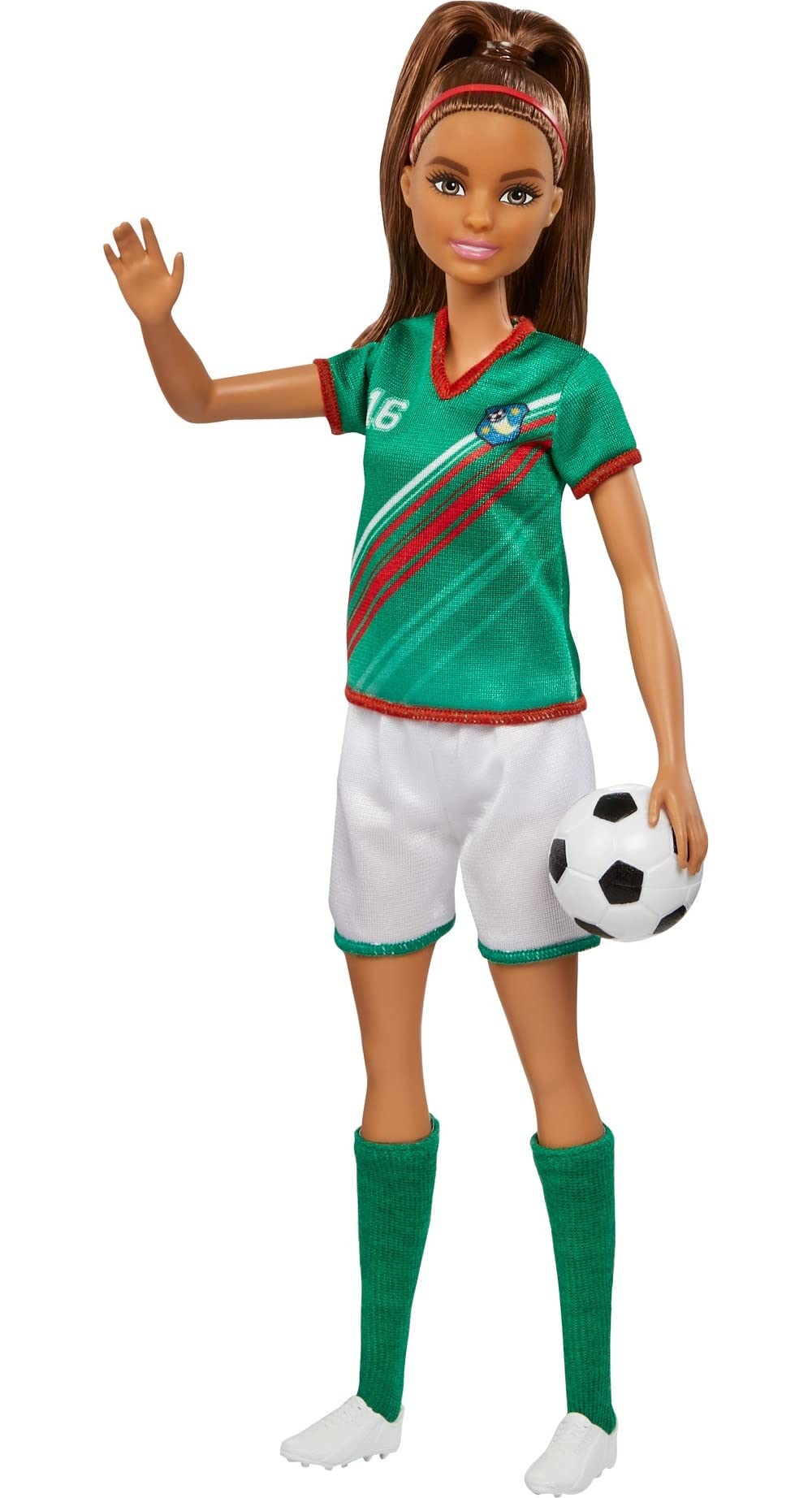 Careers Fashion Doll & Accessory, Soccer Player with Brunette Ponytail