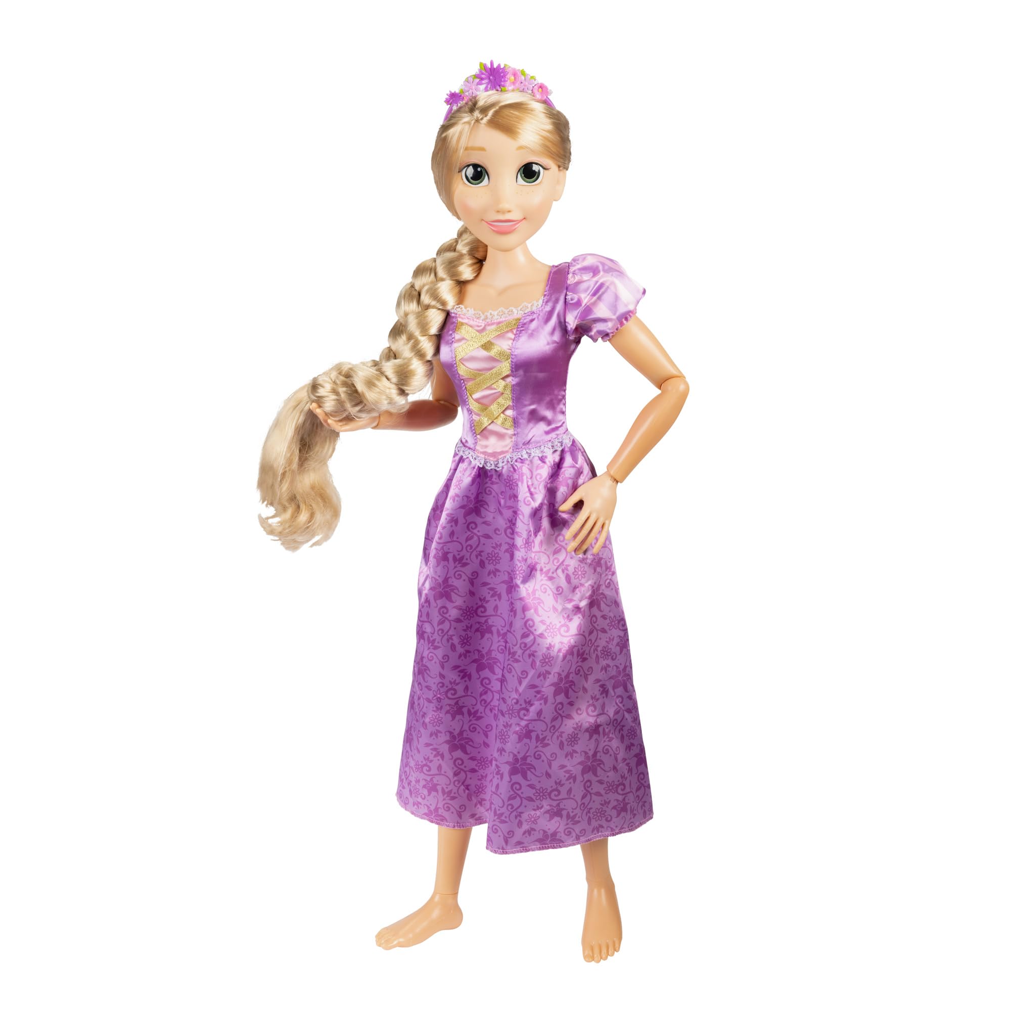 Princess Rapunzel Doll Playdate 32” Tall & Poseable, My Size Articulated Doll in Purple Dress