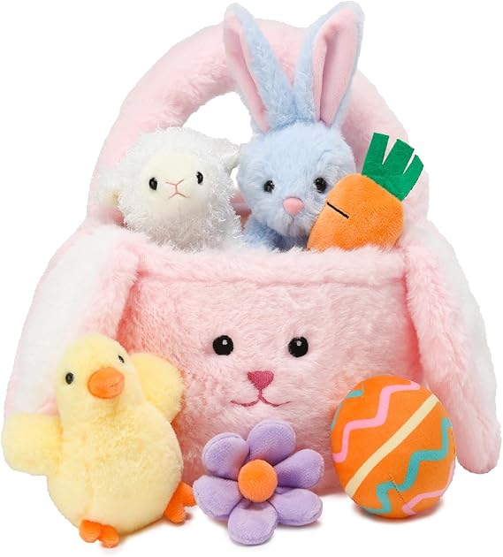 5 Pieces Dog Stuffed Animals for Girls,1 Mommy Dog with 4 Babies