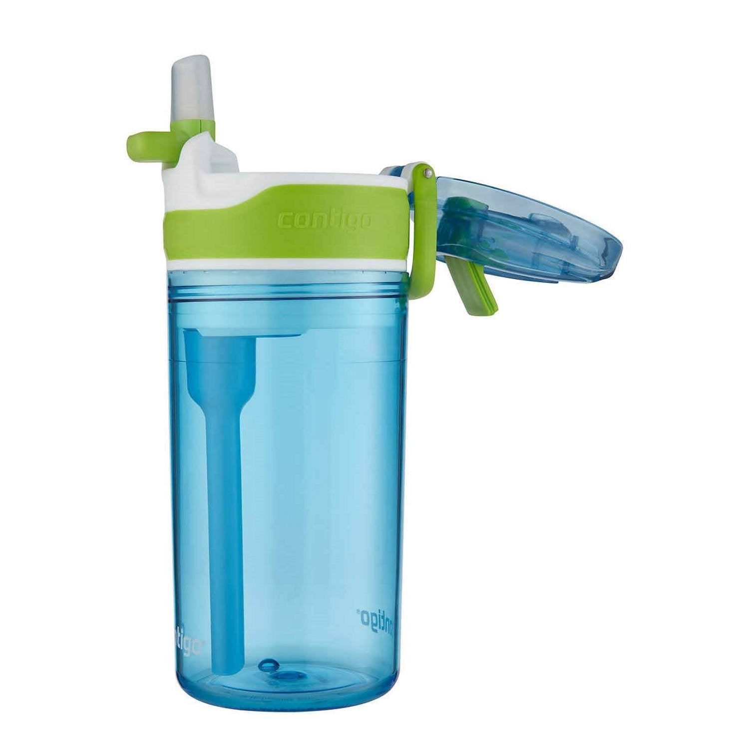 Kids 2 - in - 1 Snacker Spill Proof Cups 2 Pack Blue and Green