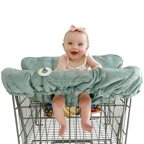 2-in-1 Cushy High Chair Cover and Shopping Cart Cover for Baby, Comfortable Cover