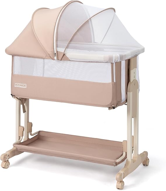 Baby Bassinet Bedside Sleeper, 4 in 1 Rocking Bassinet for Baby