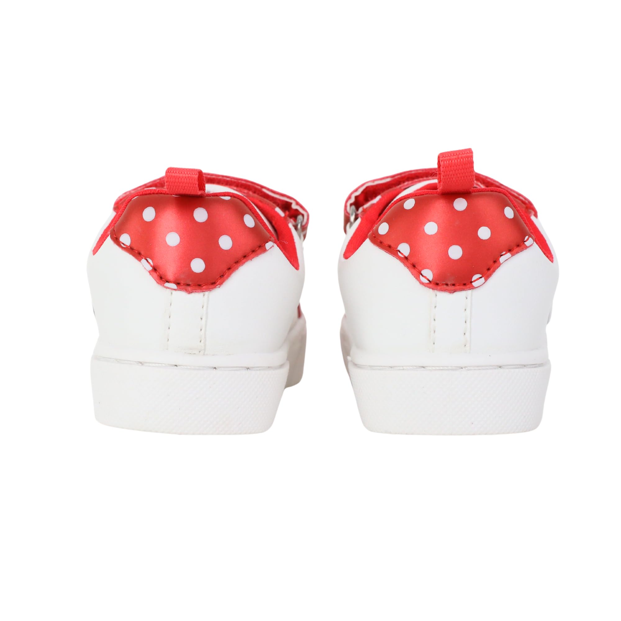 Disney Infant Girls Minnie Mouse Low Top Hook and Loop Sneakers – Red - 3