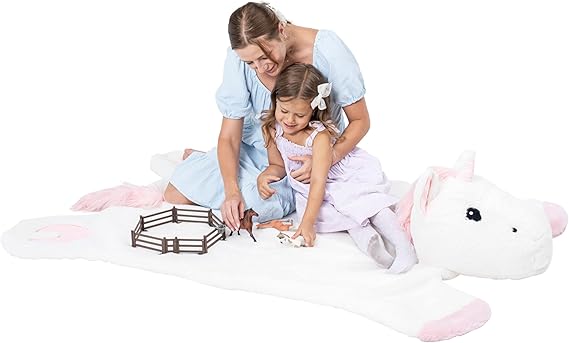 Animal Rug for Kids Room, Fluffy Nursery and Fur Kids Rugs for Playroom