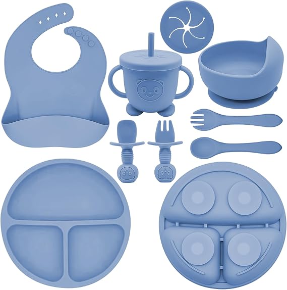 Silicone Baby Feeding Set | Baby Led Weaning Supplies Includes Suction